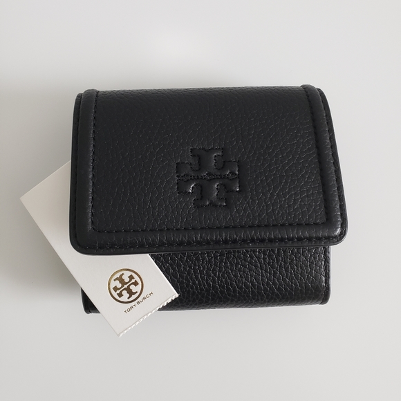 Tory Burch Handbags - SOLD NWT Tory Burch Black Leather Thea Mini Wallet